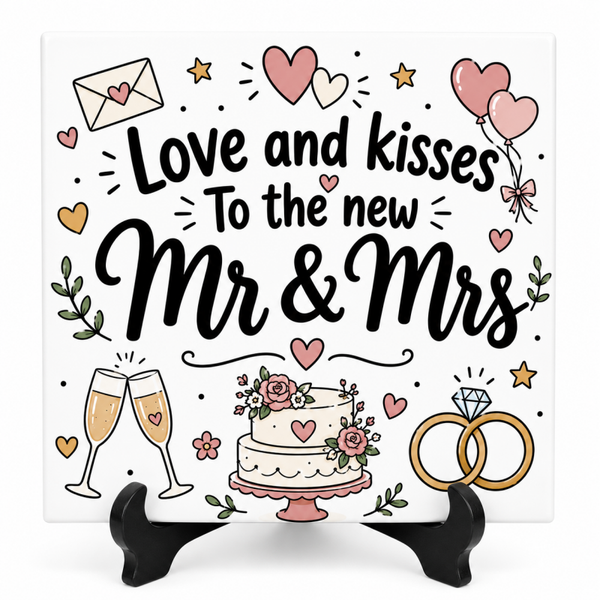 Love and kisses to the new Mr & Mrs - Tegeltje