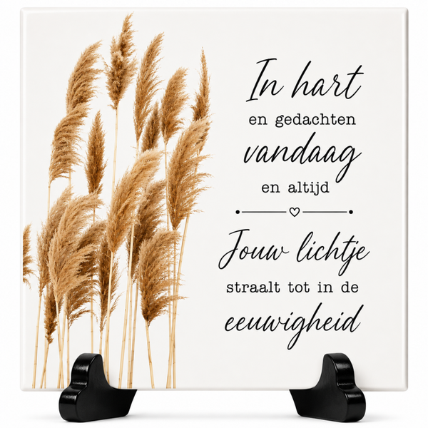 Afscheid tegeltje - In hart en in gedachten..