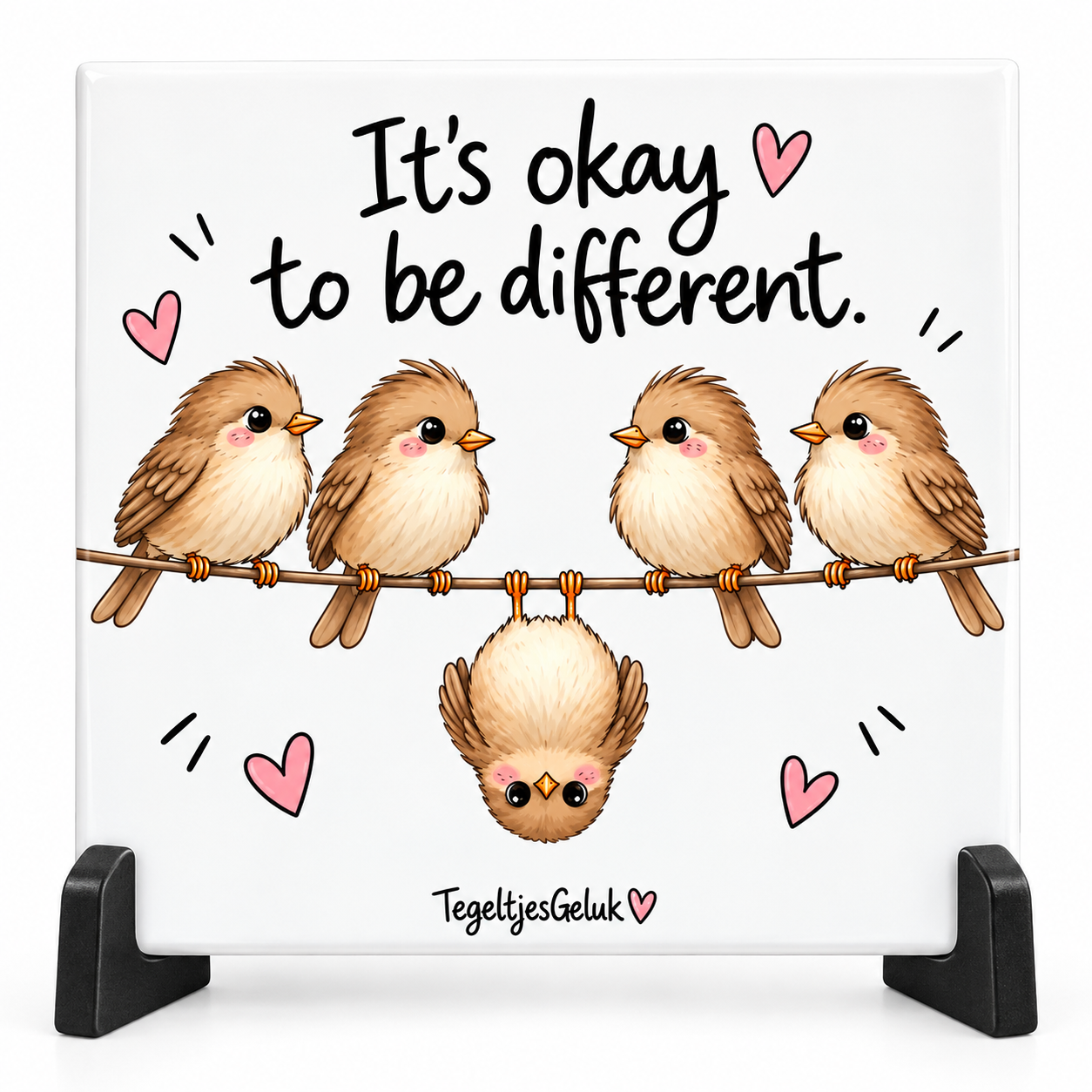Grappig tegeltje - It's okay to be different