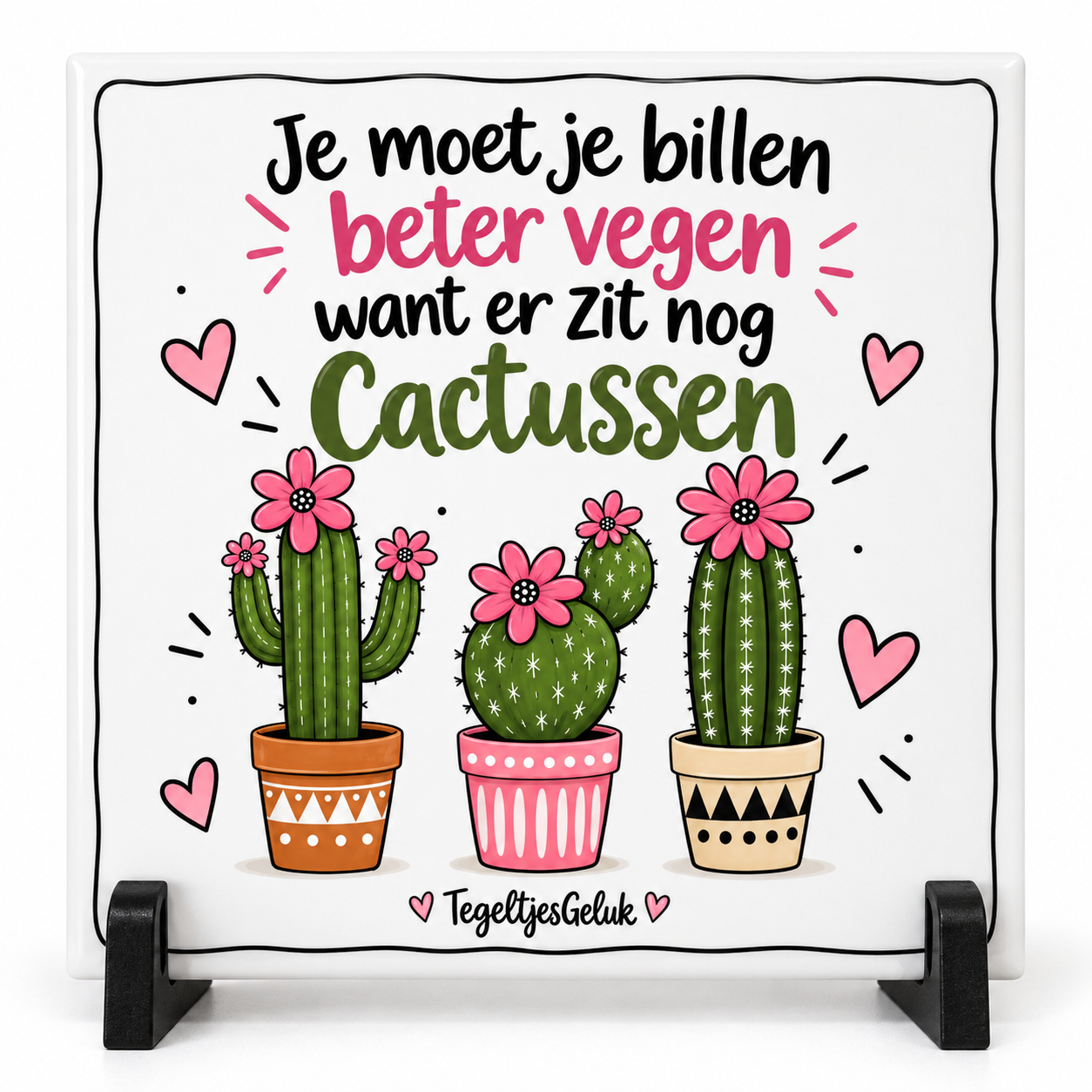 Grappig WC tegeltje - Je moet je billen beter vegen want er zit nog cactussen