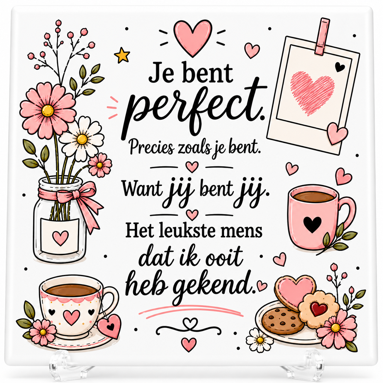 Je bent perfect, precies zoals je bent - Tegeltje
