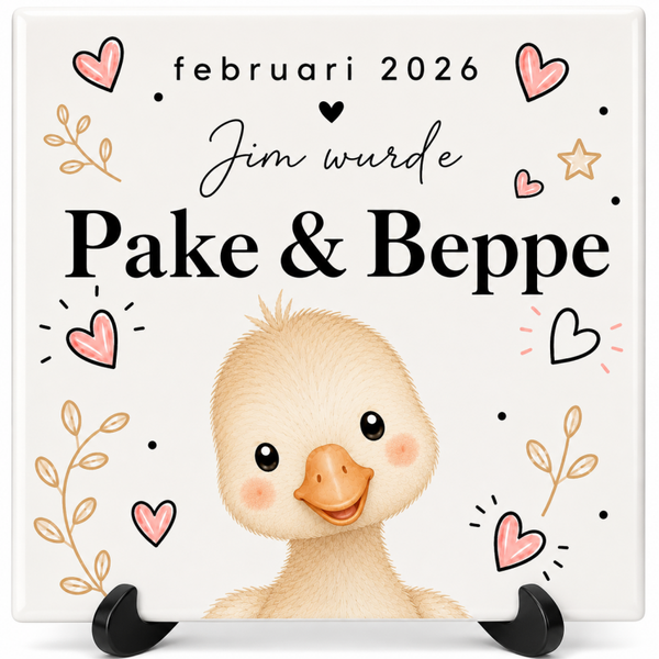 Aankondigingstegel geboorte | Pake & Beppe, Beppe, Pake