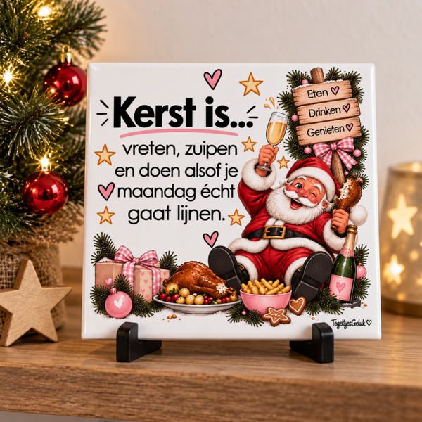 Kerst tegeltje - humor