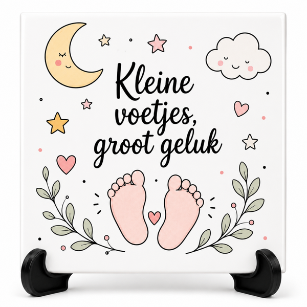 Kleine voetjes, groot geluk - Tegeltje