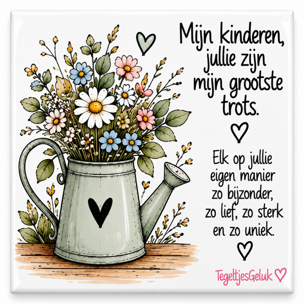 Kinderen tegeltje - Jullie zijn mijn grootste trots