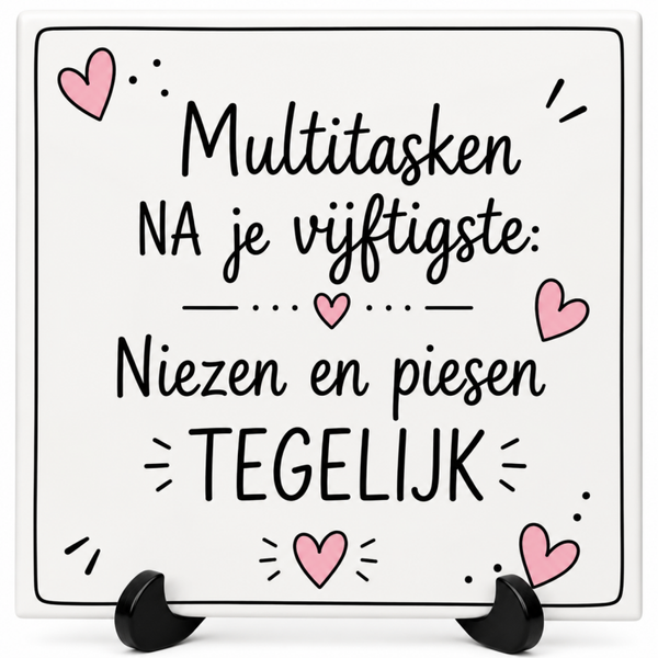 Multitasken na je vijftigste - Tegeltje