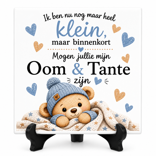 Jullie worden oom & tante (JONGEN) - Tegeltje