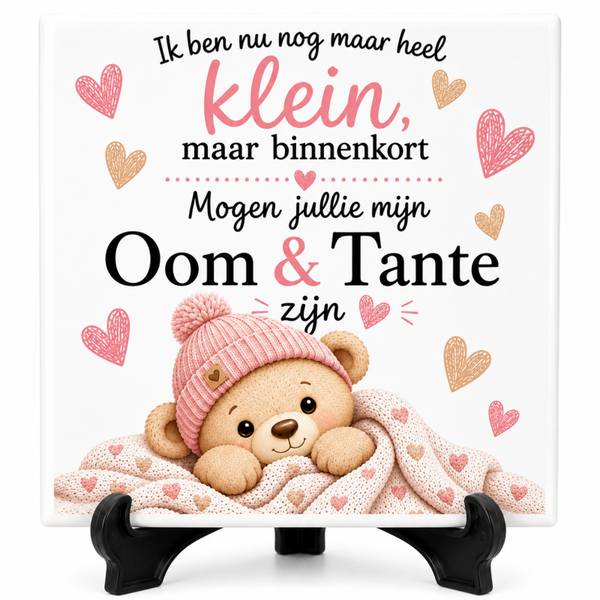 Jullie worden oom & tante (MEISJE) - tegeltje