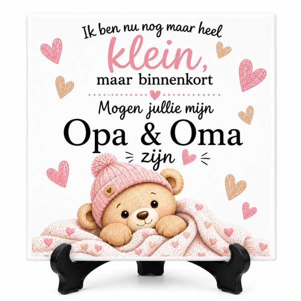 Jullie worden Opa & Oma (MEISJE) - tegeltje