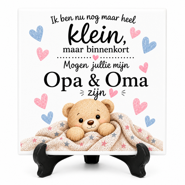 Jullie worden Opa & Oma (NEUTRAAL) - tegeltje