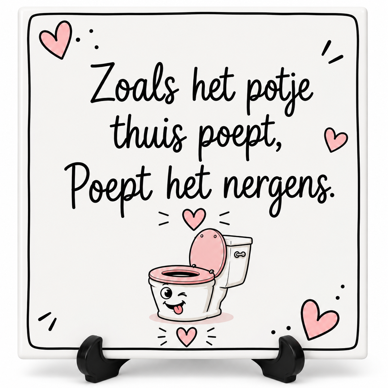 Grappig WC tegeltje - Zoals het potje thuis poept