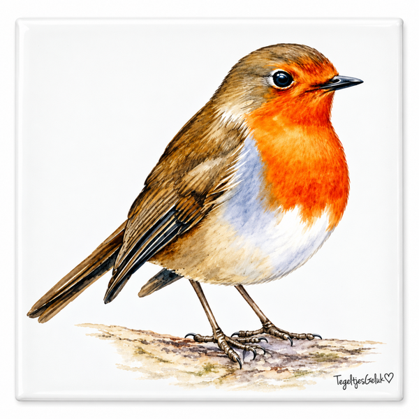 Vogel tegeltje - Roodborstje