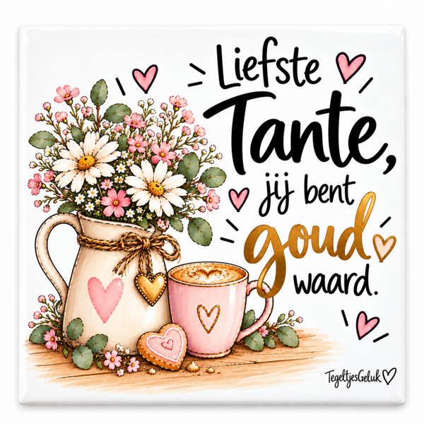 Tante tegeltje - Liefste tante, jij bent goud waard