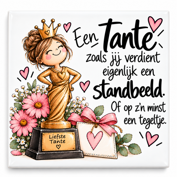 Tante tegeltje - Een tante zoals jij verdient eigenlijk een standbeeld