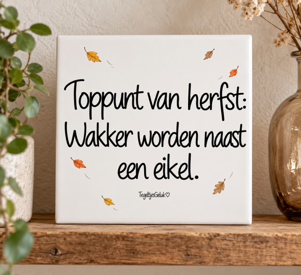 Grappig tegeltje - Toppunt van herfst