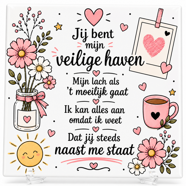Jij bent mijn veilige haven - Tegeltje