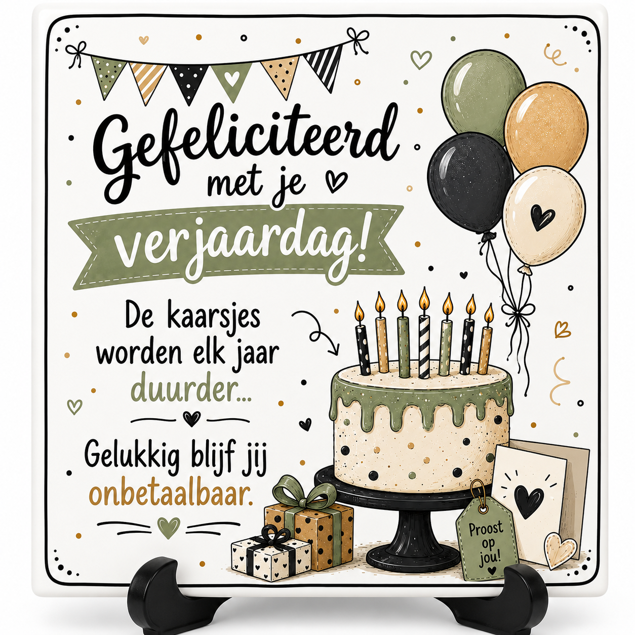 Gefeliciteerd met je verjaardag -Tegeltje