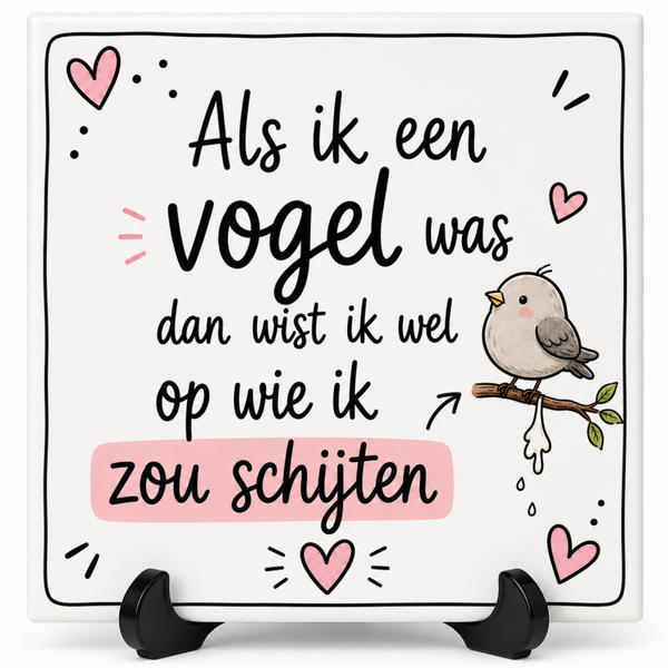 Vogel Humor Tegeltje