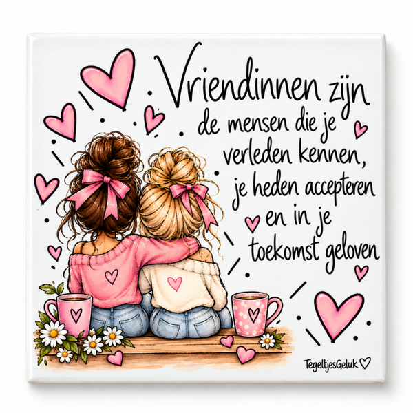 Vriendschap tegeltje - vriendinnen die in je geloven