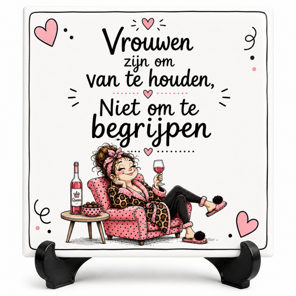 Grappig tegeltje - Vrouwen zijn om van te houden