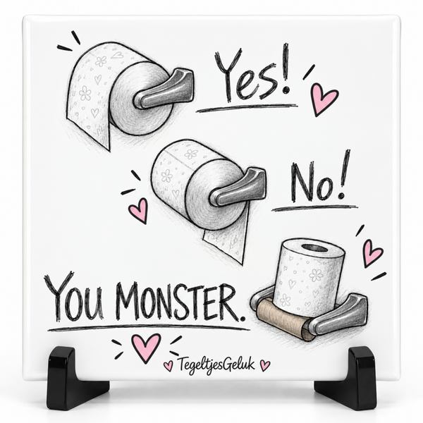 Grappig WC tegeltje - Wc papier