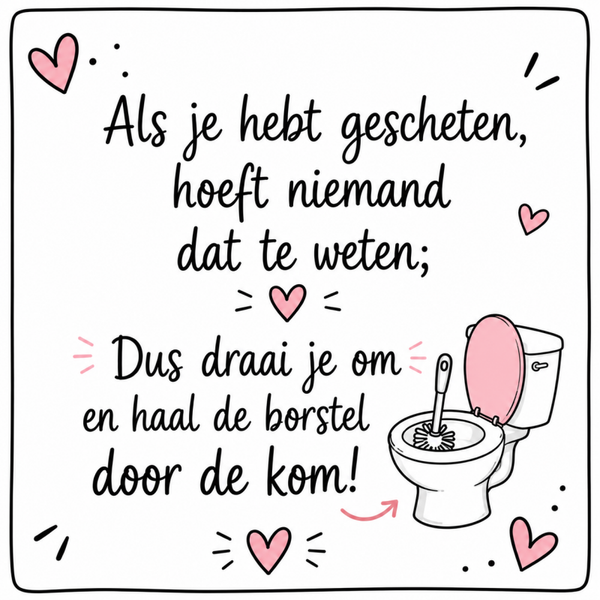 Als je hebt gescheten, hoeft niemand dat te weten - Tegeltje