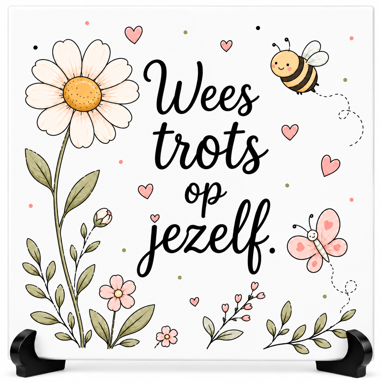 Wees trots op jezelf - tegeltje