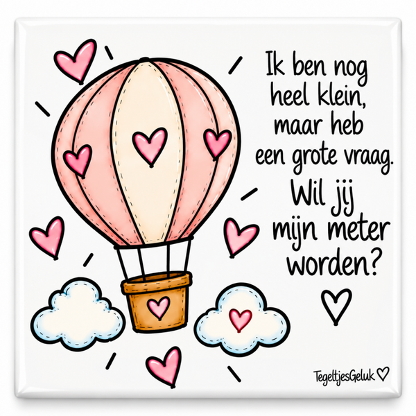 Meter tegeltje - Wil jij mijn meter worden?