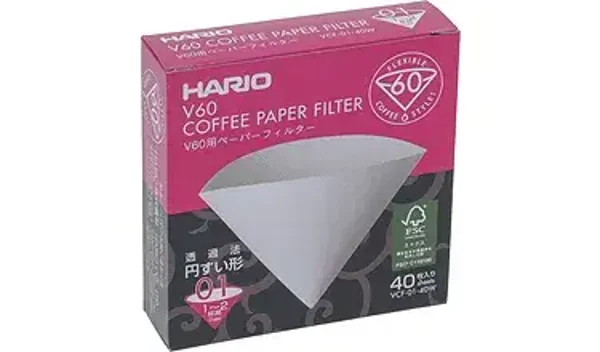 Filtro de papel para café Hario V60 (Caja 40 Filtros)