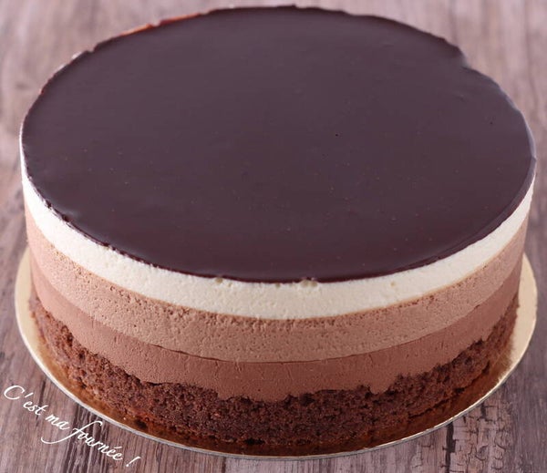 Un gâteau gourmand aux 4 couches de chocolats