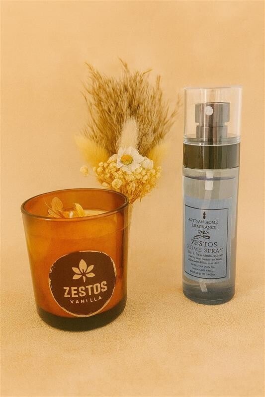 Bundel Vanille + Huisspray (inclusief mini boeket droogbloemen)