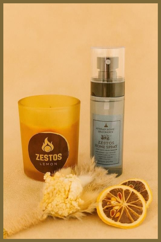 Bundel Lemon kaars + huisspray