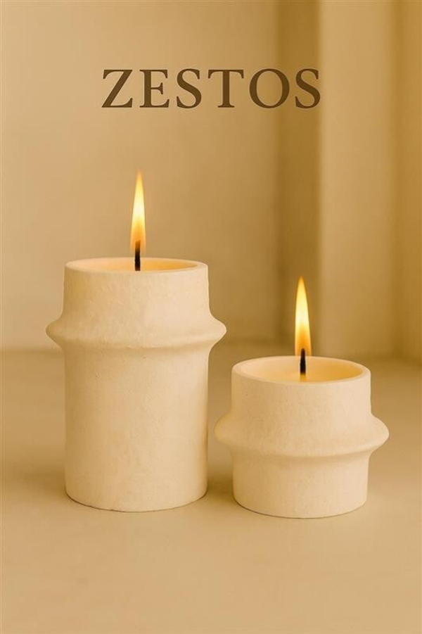 Set van 2 - Vanille in cement