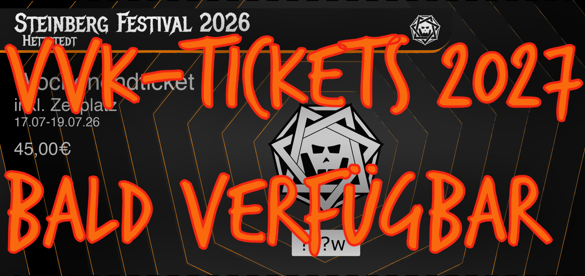 Vorverkaufsticket Steinberg Festival 2027 - Reservierung