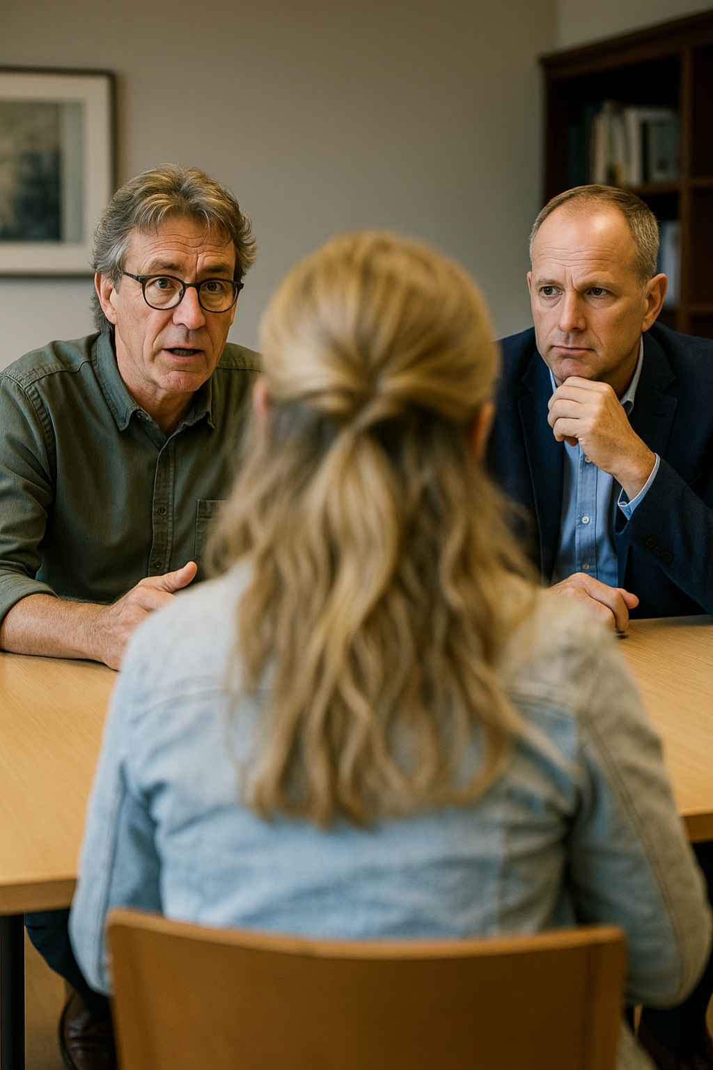 Mediator begeleidt een gesprek tussen twee collega’s – SantHR Mediation