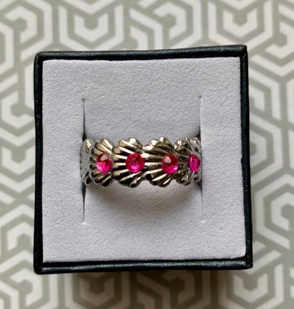 Anello acciaio fascia ventagli