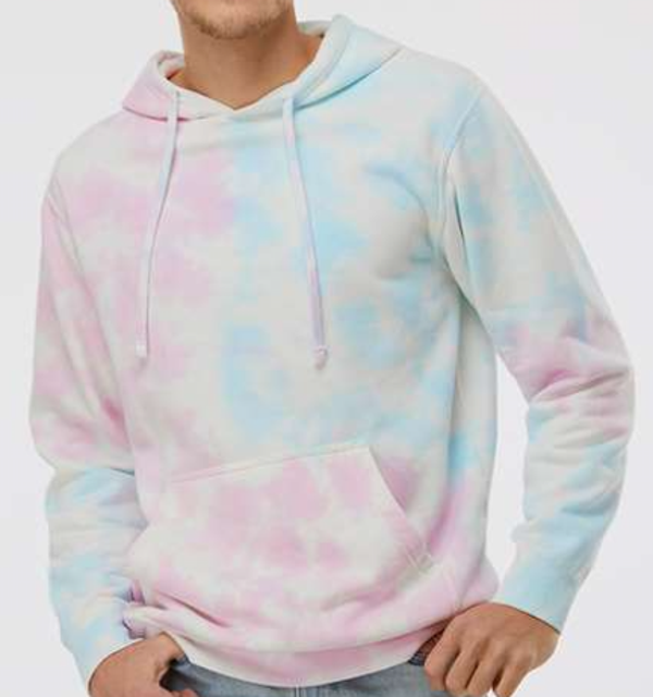 Independent Trading Co. - Molleton à capuchon unisexe Tie Dye semi-épais - PRM4500TD