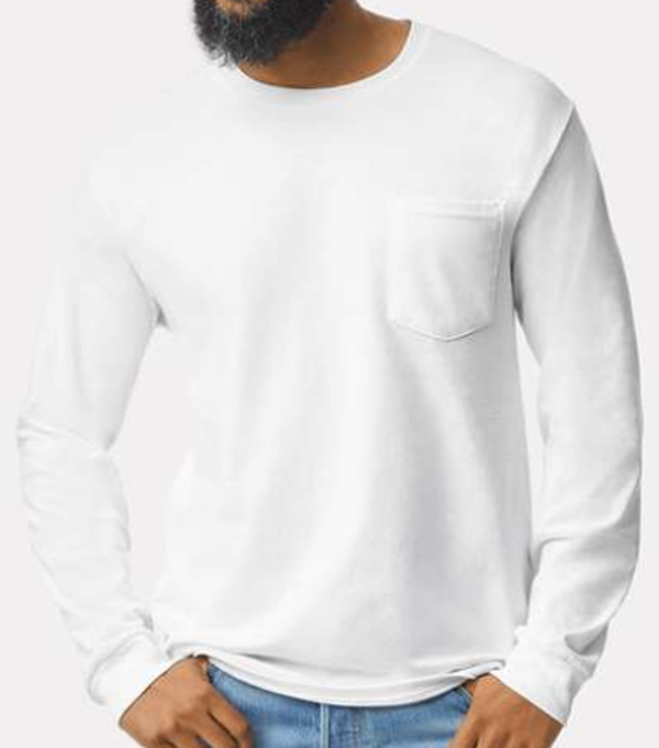 Gildan - T-shirt Ultra Cotton® à manches longues avec poche - 2410