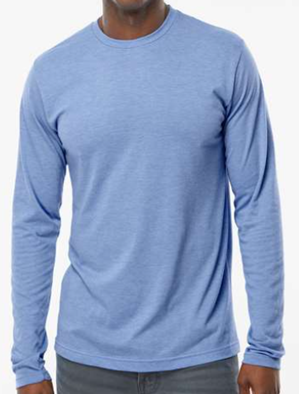 M&O - T-shirt en mélange de coton à manches longues pour hommes - 3520