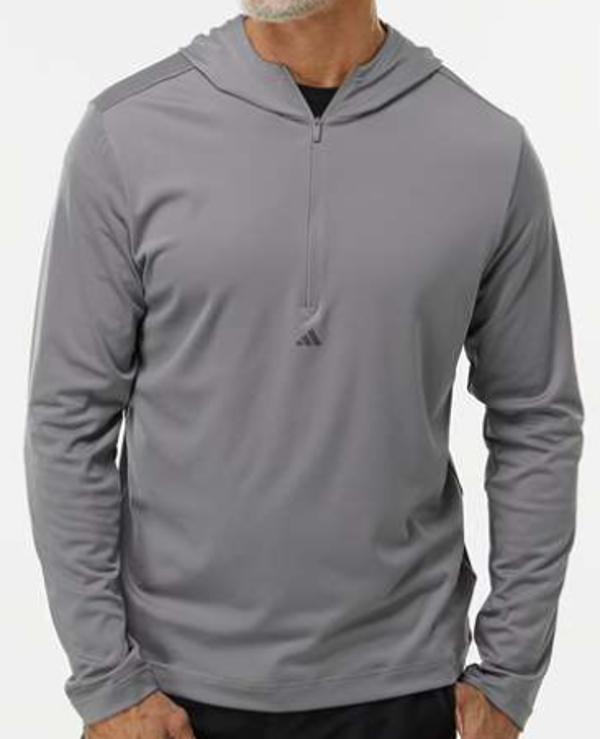 Adidas - Chandail léger de performance à capuchon et à glissière un quart - A596