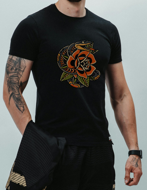 TradTatts- Snake and rose