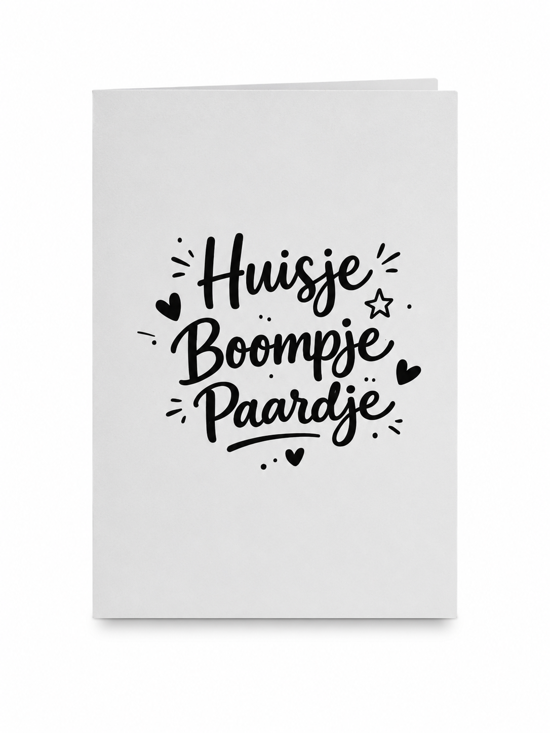 Wenskaart Huisje Boompje Paardje