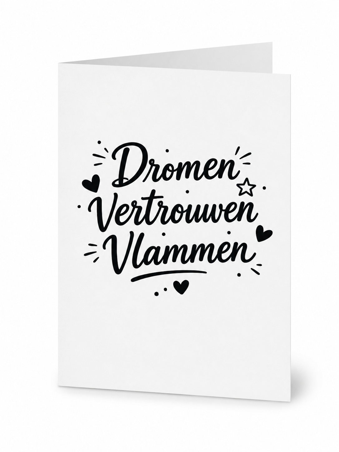 Wenskaart Dromen Vertrouwen Vlammen