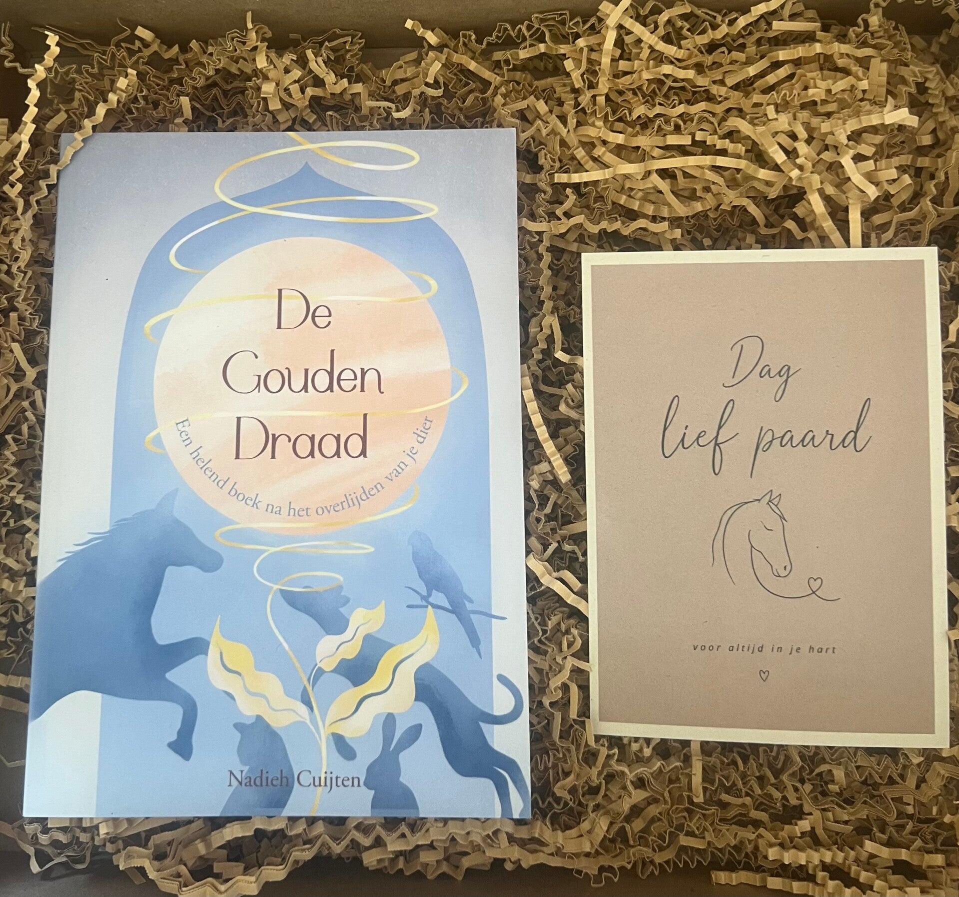 Troostpakket De Gouden Draad & Kaart ‘Dag lief paard’