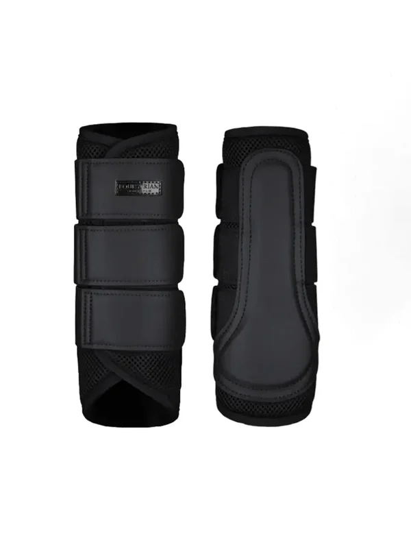 Equestrian Stockholm Mesh Brushing Boots - All Black
