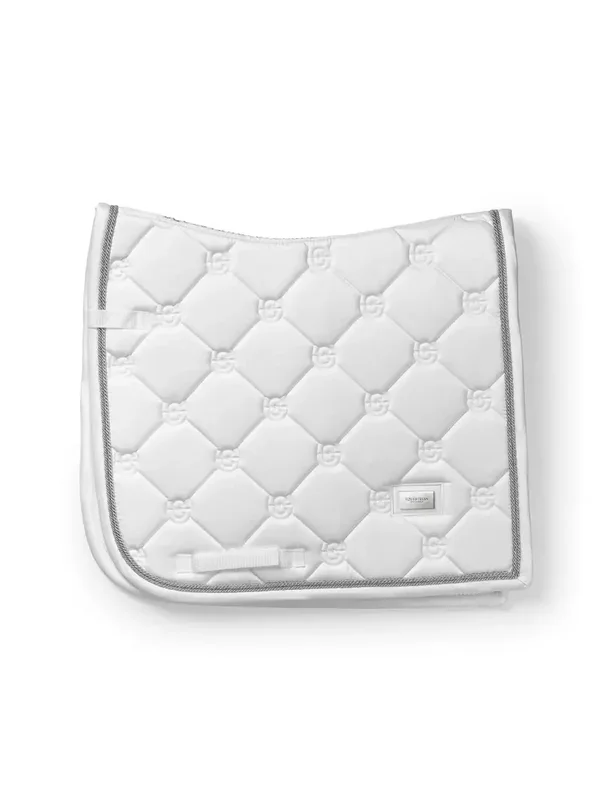 Equestrian Stockholm Dressuurzadeldekje White Perfection Silver