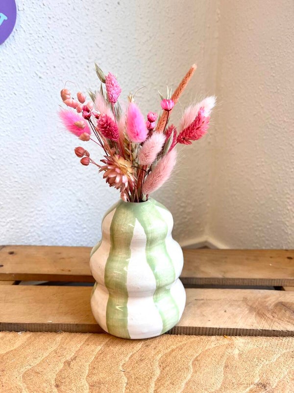 Vaasje green stripes