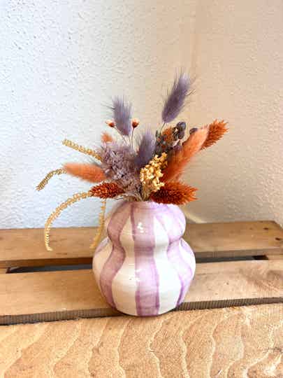 Vaasje purple stripes