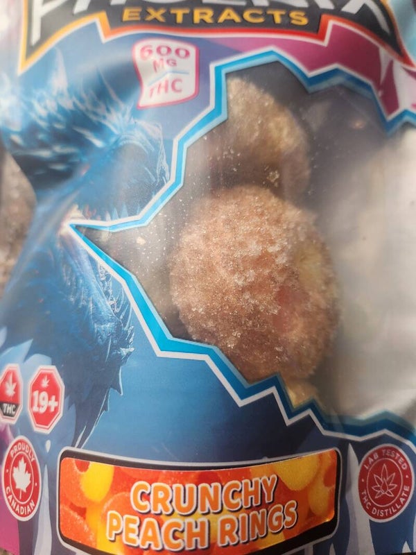 Crunchy peach rings