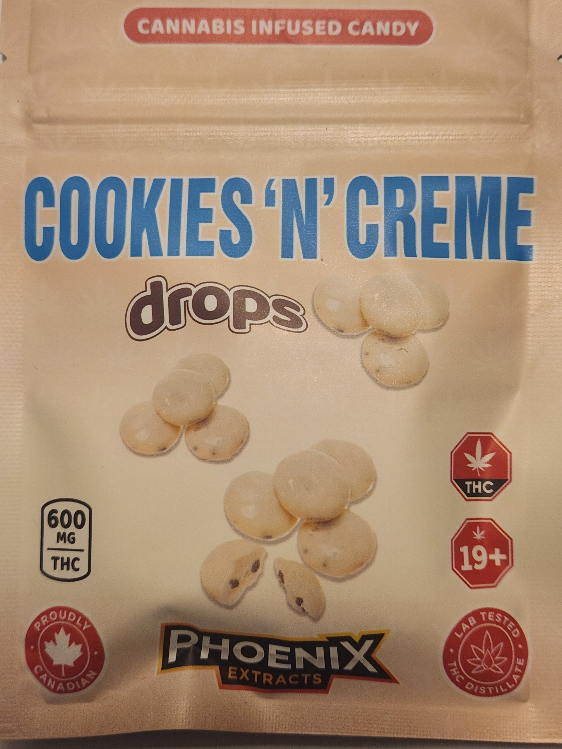 Cookies and cream drops